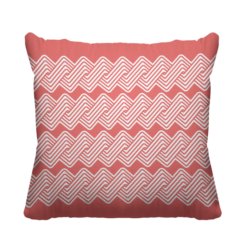 Housse de coussin d'intérieur Cora Abstract Tribal Zigzag Lines, 18" x 18"