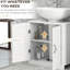 Meuble-lavabo de salle de bain Space, blanc, avec tablette réglable, étagère intérieure blanche