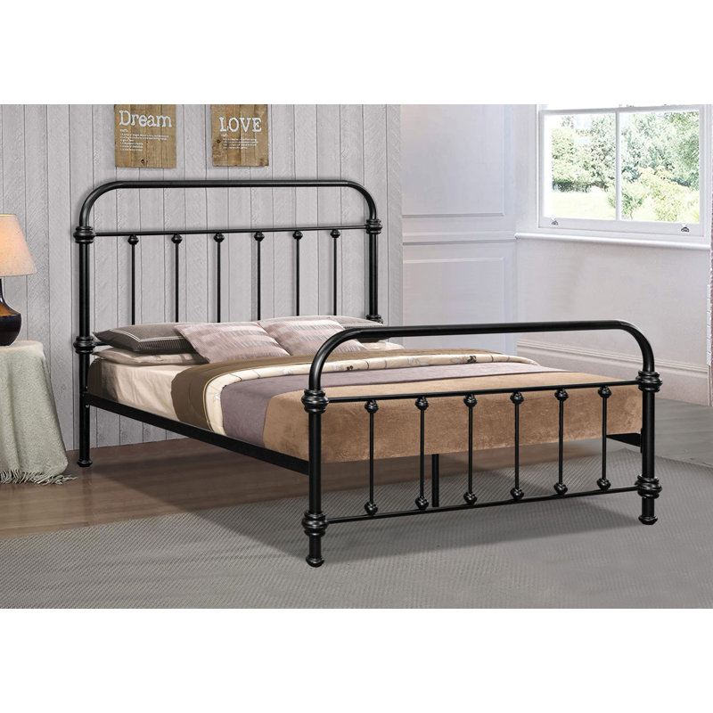 Braelynn Metal Bed, Black, Kingsize (5')