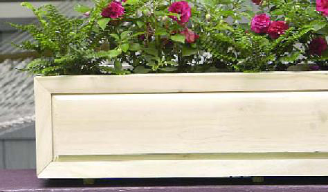 Neves Handmade Wood Window Box Planter, 8" H x 49.5" W x 11.5" D