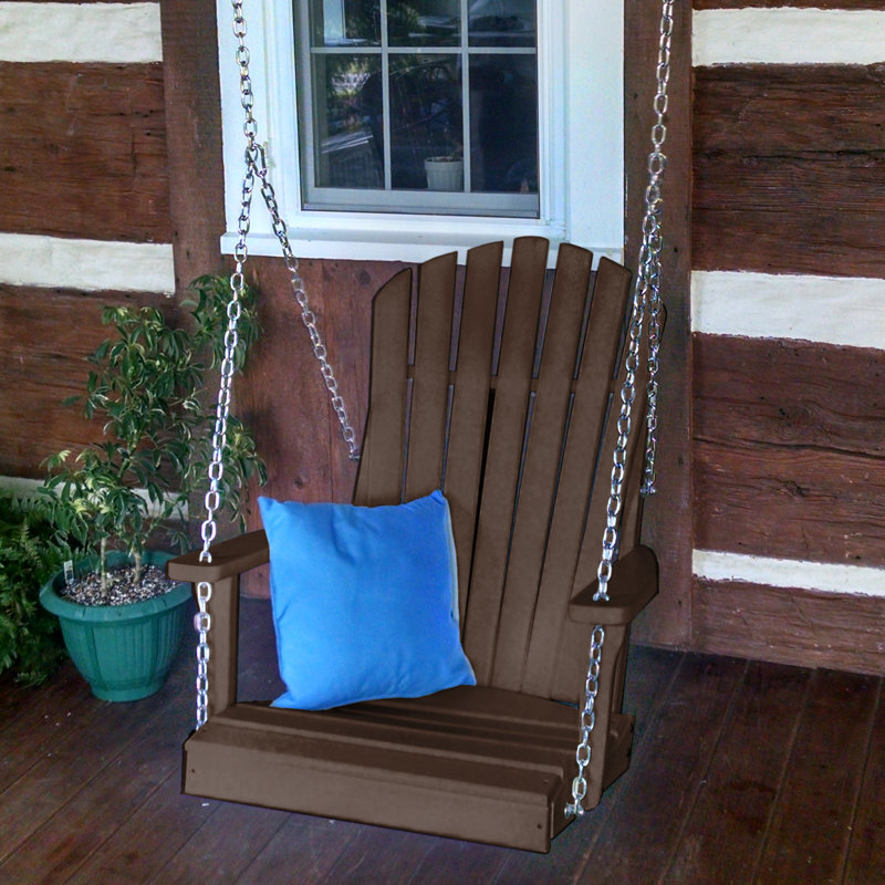 Balancelle en rotin Adirondack Ratto, Brun Tudor