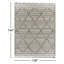 Tapis gris en laine noué à la main Leanna Ikat-1257307499