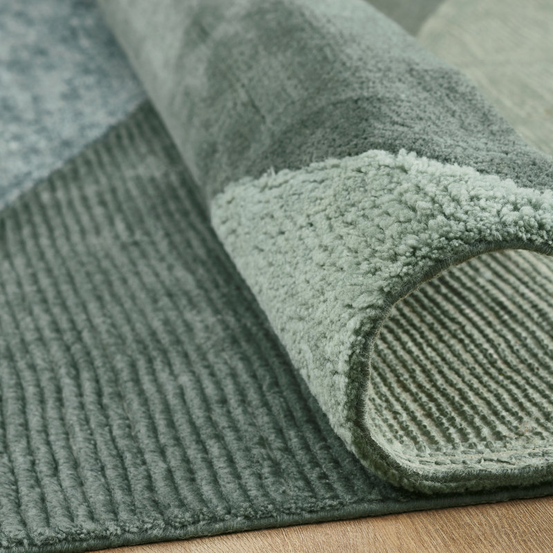 Arlo Evergreen Horizon Hand-Tufted Machine Washable Wool Area Rug, 7'6" x 9'6"
