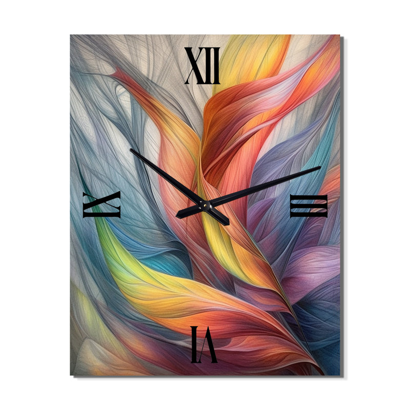 Cameil - Horloge murale peinture abstraite, Moyen