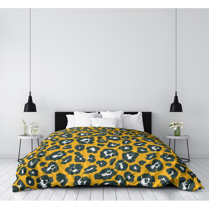 Housse de couette simple, Microfibre, Housse de couette simple TG, Jaune / gris foncé