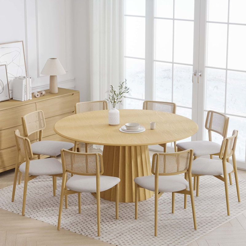 Table de salle à manger en bois massif, Chêne, H 30 po x L 60 po x l 60 po