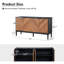 Buffet Whetsel Modern de l 55 po avec 4 portes battantes et tablettes réglables-1268209661