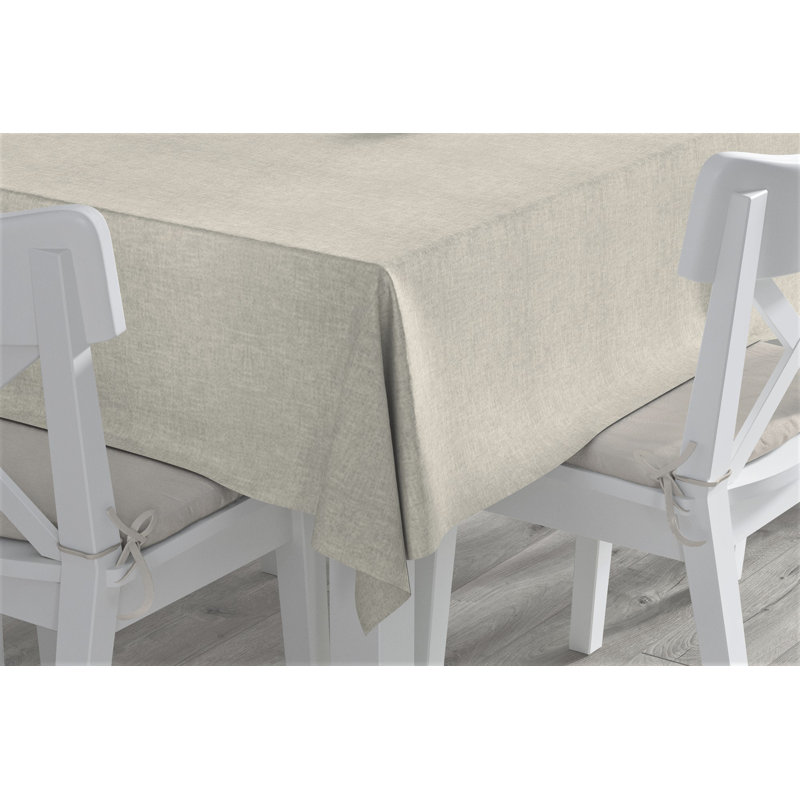 Nappe ronde en polyester Vallejos, 120 po x 60 po, oblong, Naturel