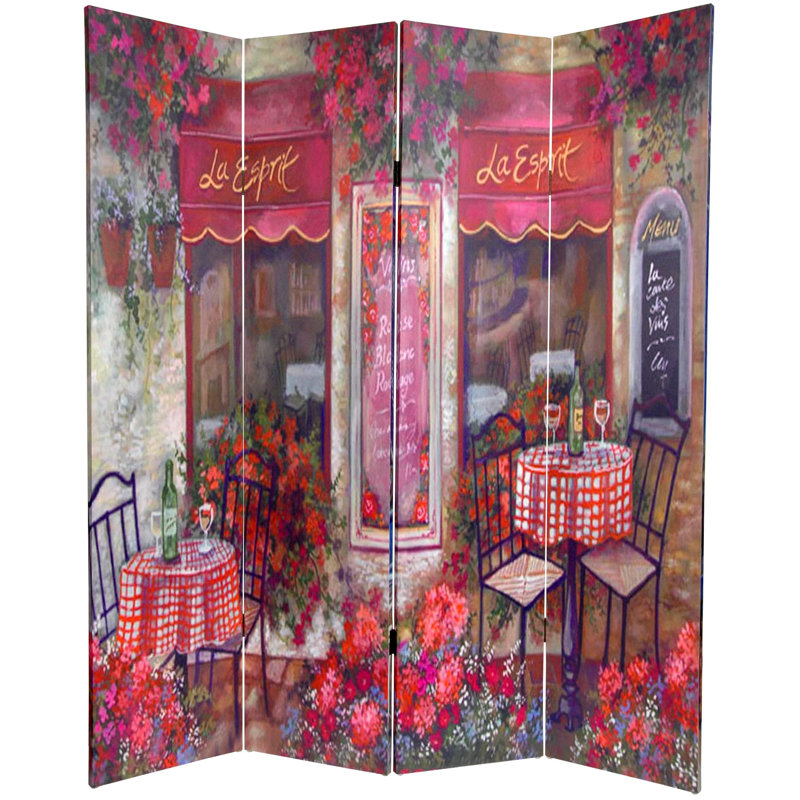 Cloison réversible en toile Parisian Cafe