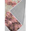 Tapis géométrique en polyester tissé à la machine Lorelei - rose / gris / or-244590920