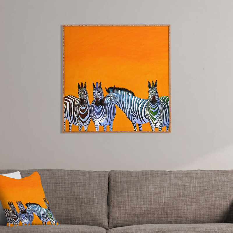 « bonbon stripe zèbres », impression encadrée, H 30 po x l 30 po x P 1 po
