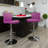 Chestertown Contemporary Vinyl Adjustable Height Barstool with Rolled Seat and Chrome Base-1479002114