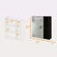 Pharmacie avec miroir, cinq tablettes internes, porte simple-574988944