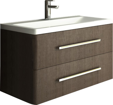 Danubio 90cm Single Bathroom Vanity Base Only in Teak