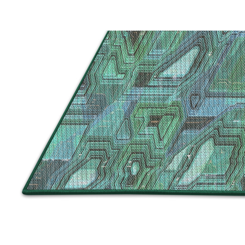 Tapis de zone verte à motif, Rectangle 2 pi x 5 pi