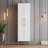 Modern Shoe Cabinet with Gold Accents, 23.6 x 79.5 x 13.8 inches | 100% Melamine Coated Particle Board, Thickness: 0.7 inches | Elegant White Finish, Perfect for Entryway Organization & Stylish Storage Solutions