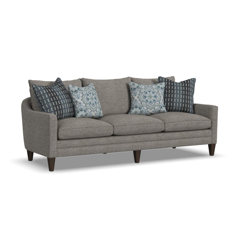 Canapé Helena, Polyester gris, H 36 po x l 85 po x P 37 po