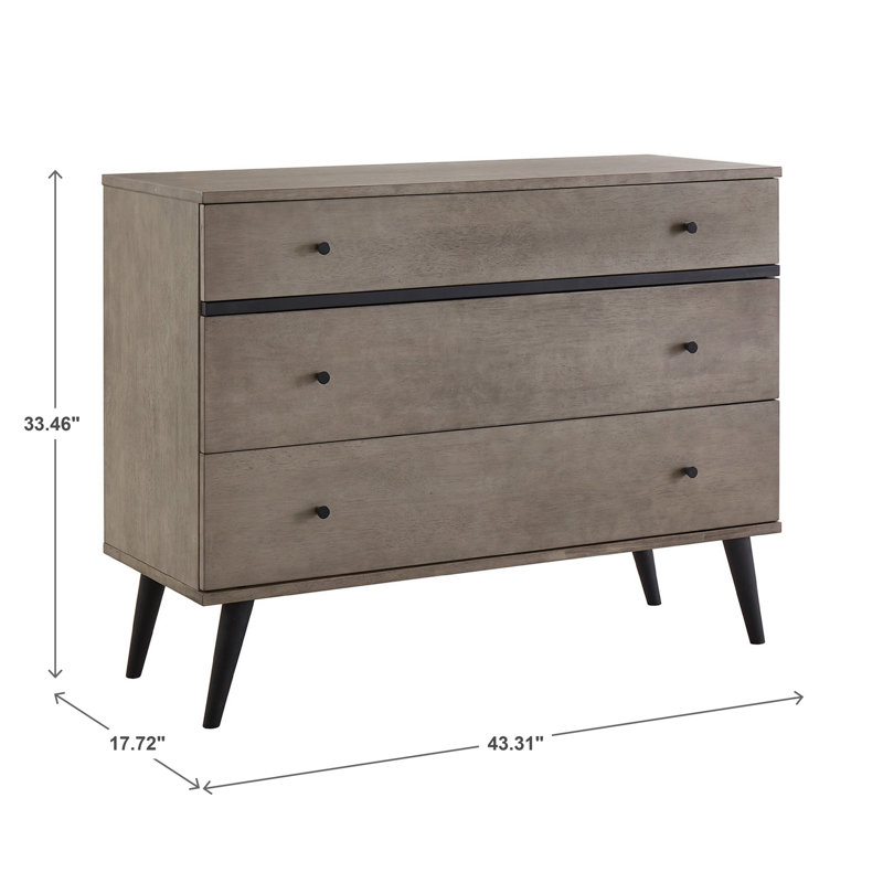 Commode 3 tiroirs Macedo Mid-Century