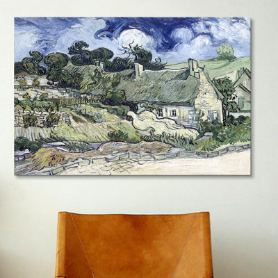 " Thatched Cottages At Cordeville " by Vincent Van Gogh