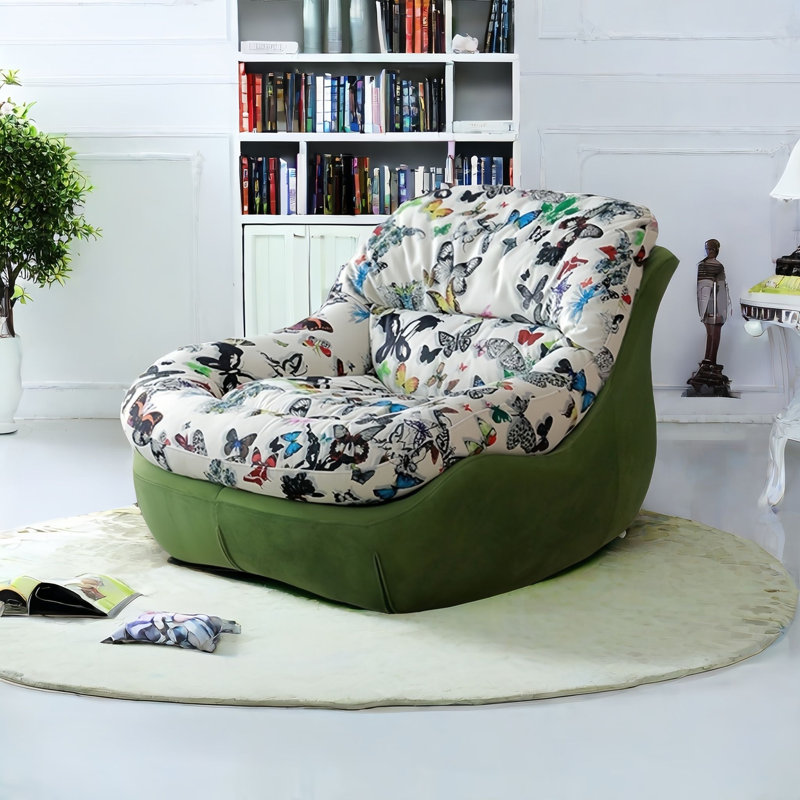 Chaise berçante moderne rembourrée