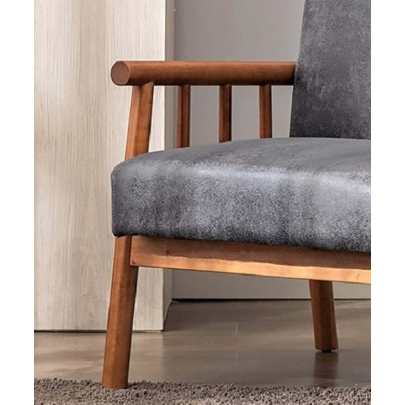 Chaise avec accoudoirs Classic Mid-Century classique avec structure en bois massif et confort moelleux