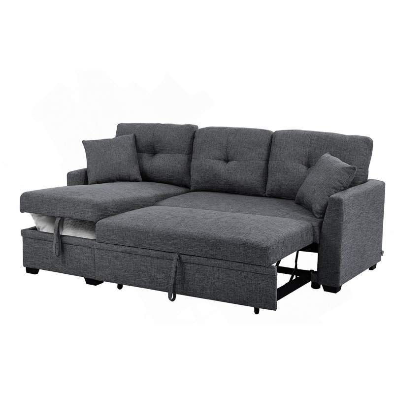 Canapé-lit coulissant, Polyester gris