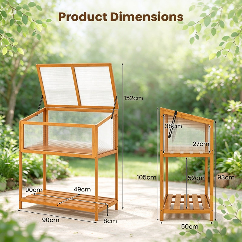 Raised Cold Frame with Shelf