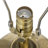 D15x26" Round Aluminum Sheet Gold Table Lamp with White Fabric Shade-194089107-161166366