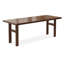 Bureau rectangulaire en bois massif noyer clair-109691037