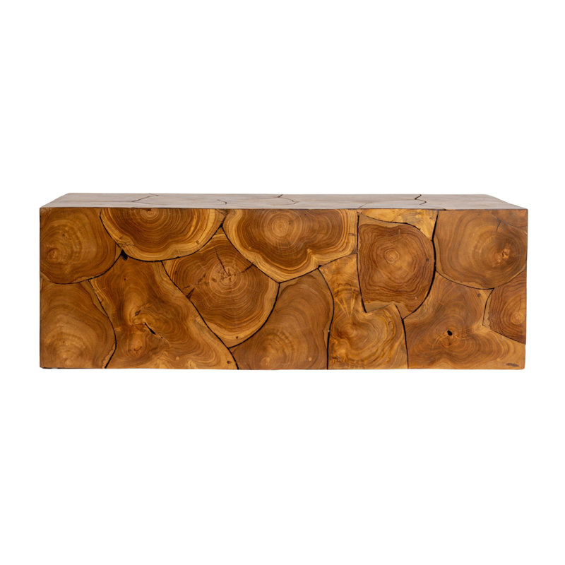 Mesa Teakwood Root Coffee Table, Natural, 15.75" H x 47.25" L x 21.75" W 