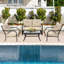 Ensemble de meubles de patio 4 pièces avec canapé et causeuse modulaire