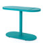 Bistro de patio en fer - fini bleu sarcelle mat, 2 chaises et table ovale pour le plaisir du jardin