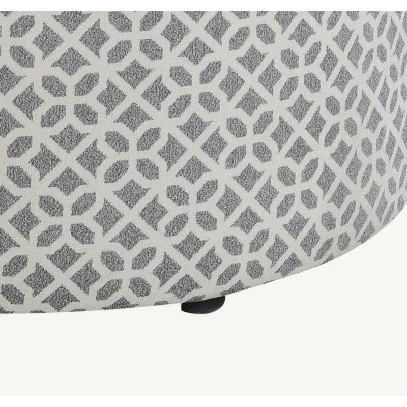Ranger Gray Round Ottoman