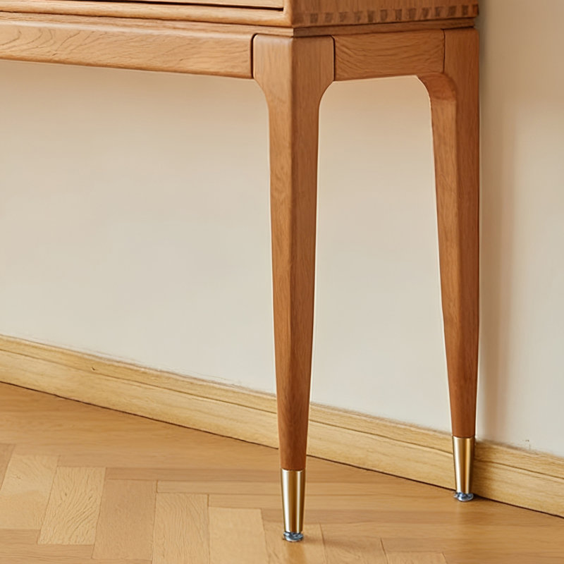 Console en bois massif Copley, H 35,4 po x l 55,1 po x P 13,8 po, Bois naturel