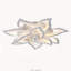 Ventilateur de plafond moderne blanc à motif floral de 81 cm (32 pouces) avec télécommande, éclairage DEL à intensité variable et 6 vitesses-136069967