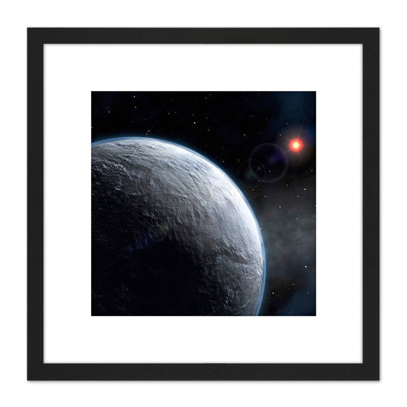 Space ESO Icy Exoplanet Planet Star Orbit Illustration - Single Picture Frame Painting