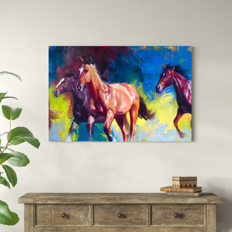 Running Wild - Wrapped Canvas Painting, 32" H x 48" W x 1.25" D
