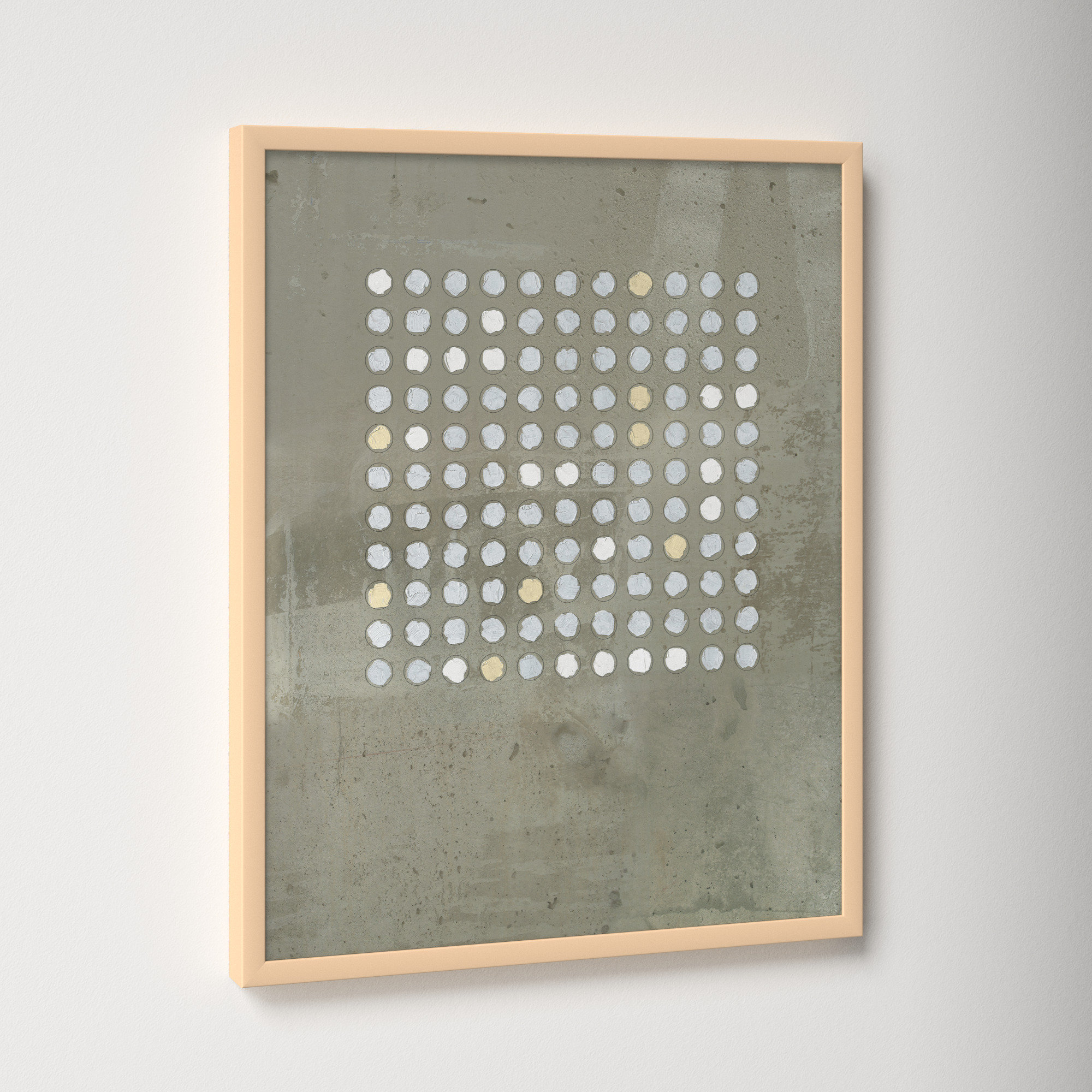 Circles In Squares 2 by Jacques Pilon, 20" H x 16" W x 1.25" D, Brown