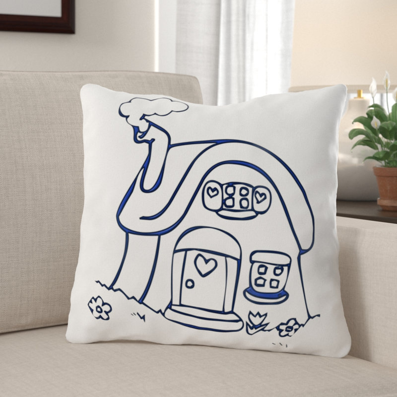 Coussin décoratif house Edinger, Microsuède, Intérieur