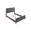 Lit double chic gris - fabrication en bois massif pour une atmosphère de chambre à coucher relaxante et élégante dans un confort moderne