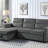 Phenex Seaside Style Reversible Sleeper Sectional Sofa-111669901