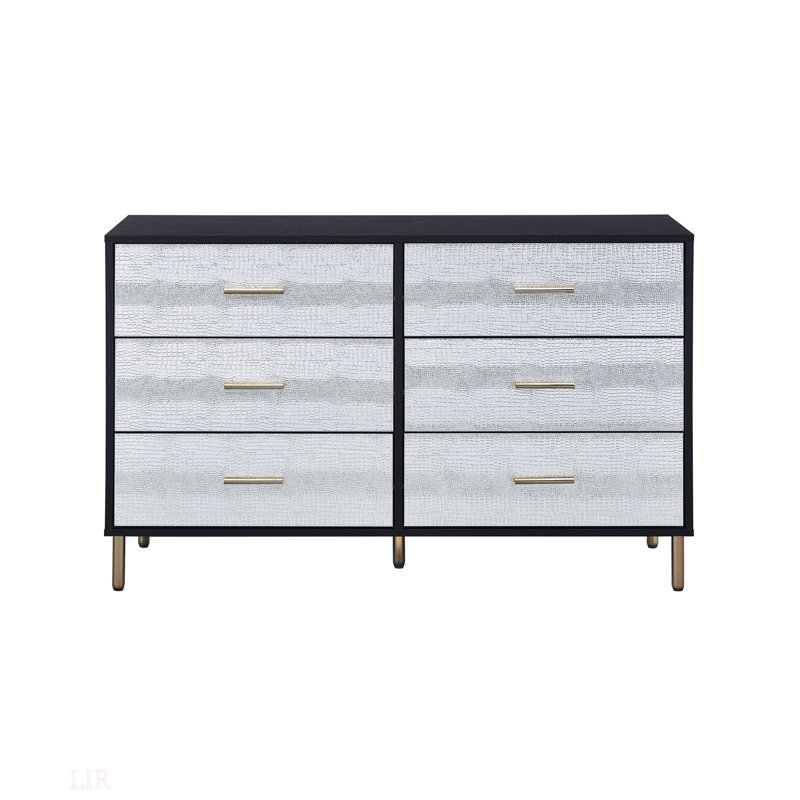 Commode Myles (Commode), Noir/or/argent