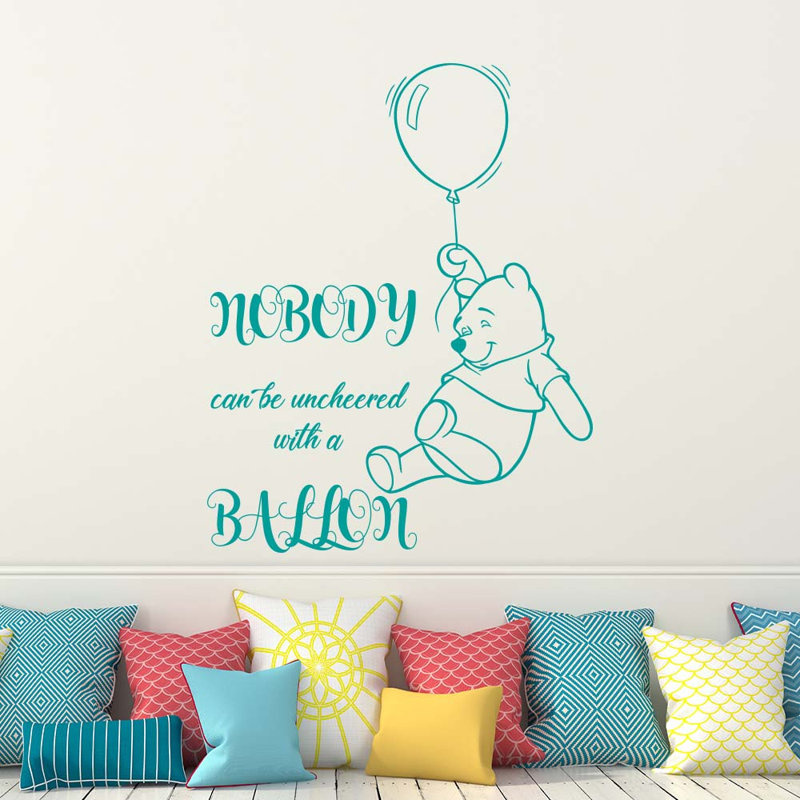 Décalcomanie murale winnie classic the pooh, Turquoise