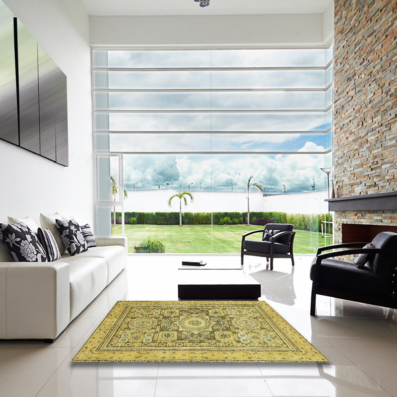 Abstract Indoor Rug, Square 7'