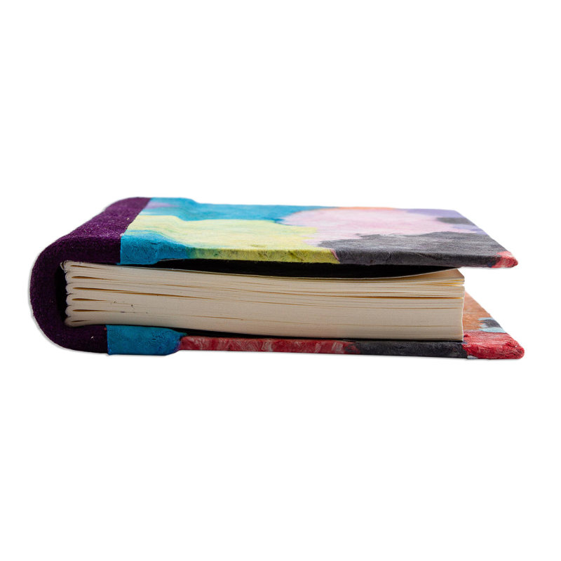 Novica Handmade Color Ways Small Amate Paper Journal