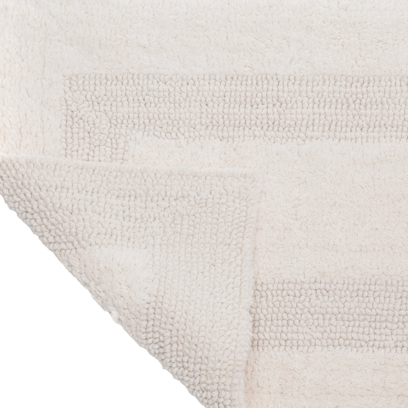 Ragini 60x24-Inch Cotton Bath Mat-Machine Washable Bath Mats for Bathroom, Kitchen, or Laundry Room, Ivory