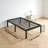 Full Size Black Metal Platform Bed Frame, 18 Inch Heavy Duty Steel Slat Support, No Box Spring Needed, Under Bed Storage Space-107220860
