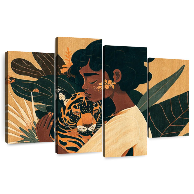 Leisha, tigre de Bohème, amour, H 42 po x l 68 po