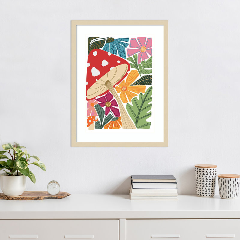 «Wild Garden 3» par Madelen Klingeroth, reproduction d'art murale en bois encadrée, H 25 po x l 19 po