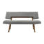 Banc de salle à manger rembourré avec dossier en bois d'hévéa et tissu Jeiren-304086087-304086080